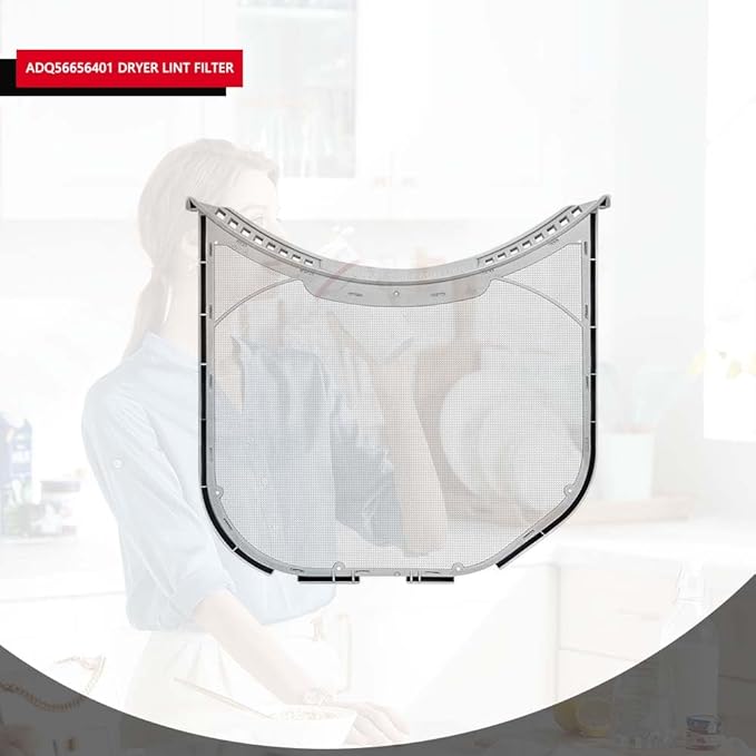 2PCS ADQ56656401 Dryer Lint Filter Replacement for LG - for Kenmore Elite Dryer Lint Screen - Replaces ADQ566564 AP4457244 PS3531962 DLEX3700W DLEX3570W DLEX3370V DLE3400W DLE3500W (with Brush)