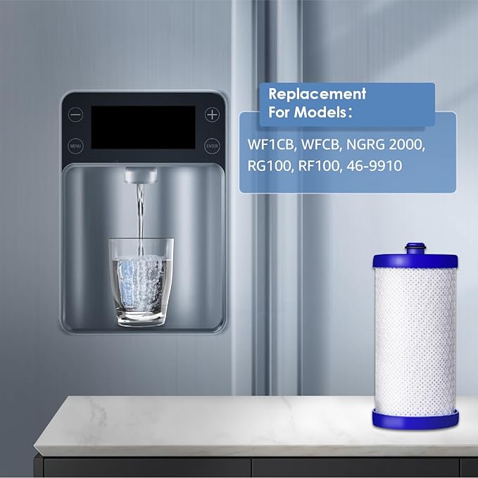 Waterdrop WF1CB Replacement for Frigidaire® PureSource WFCB, RG100, NGRG2000, WF284, 9910, 469906, 469910 Refrigerator Water Filter, 3 Filters