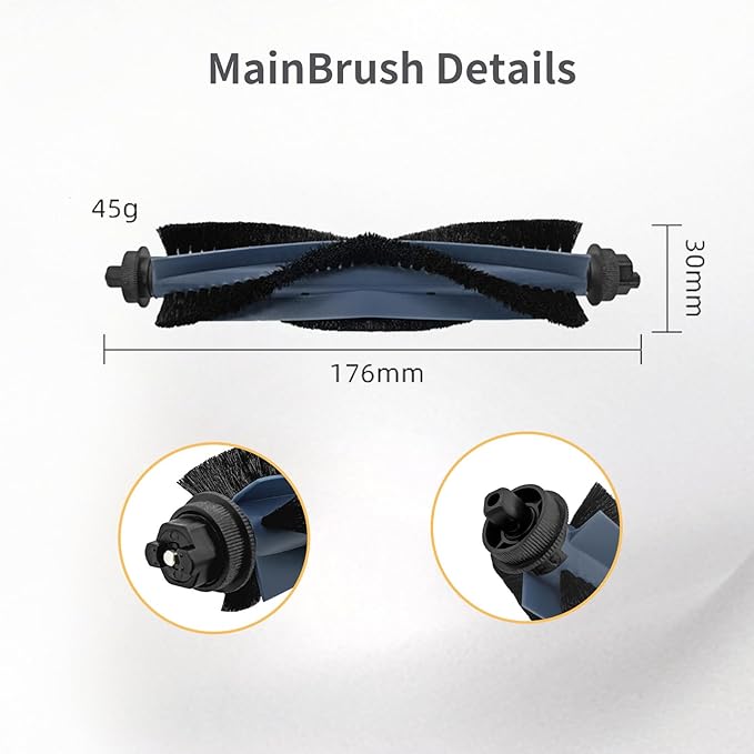 Accessories Replacement for eufy C20 Robot Vacuum Accessories 1x Mainbrush,2X Filters,4X Moppads,3X Dust Bags,4X sidebrushes
