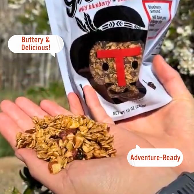 Taos Bakes - Wild Blueberry & Cinnamon Granola - Crunchy Granola Breakfast Snack - Gluten Free, No GMOS, No Fillers - 10 oz (Pack of 6)