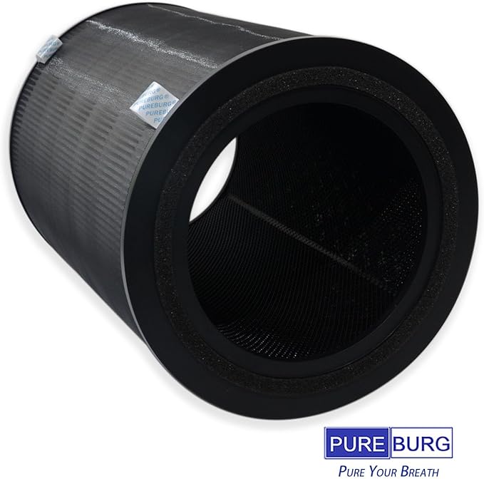 PUREBURG Replacement Filter Compatible with Dreo Macro Max S Smart True HEPA Air Purifier, H13 HEPA 3-Stage Filtration Activated Carbon 2-IN-1