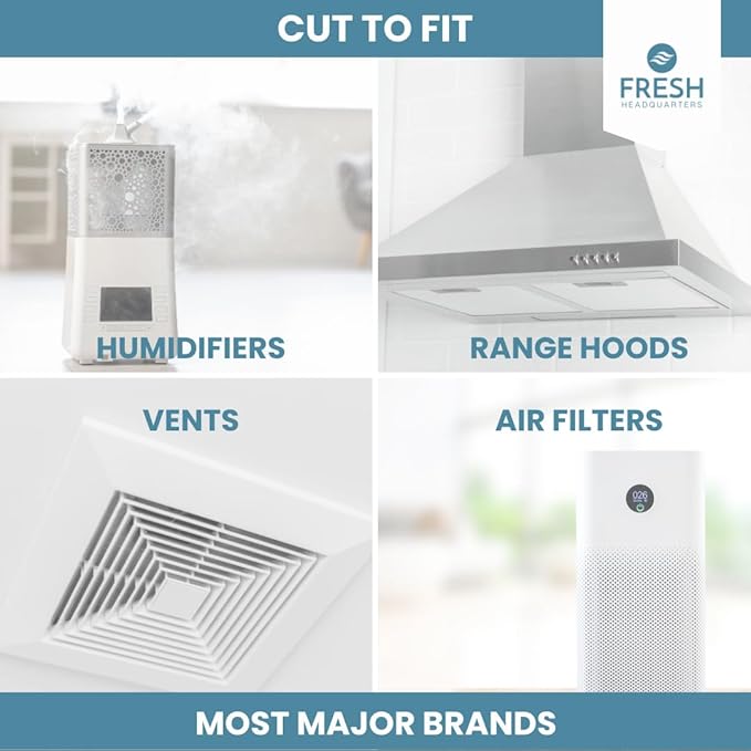 Activated Carbon Filter Pad - Cut To Fit Air Filter Roll for Improved Filtration - Universal Carbon Sheet for Air Purifier, Furnace, AC, Range Hood, 3D Printer, and Odor/VOC Control