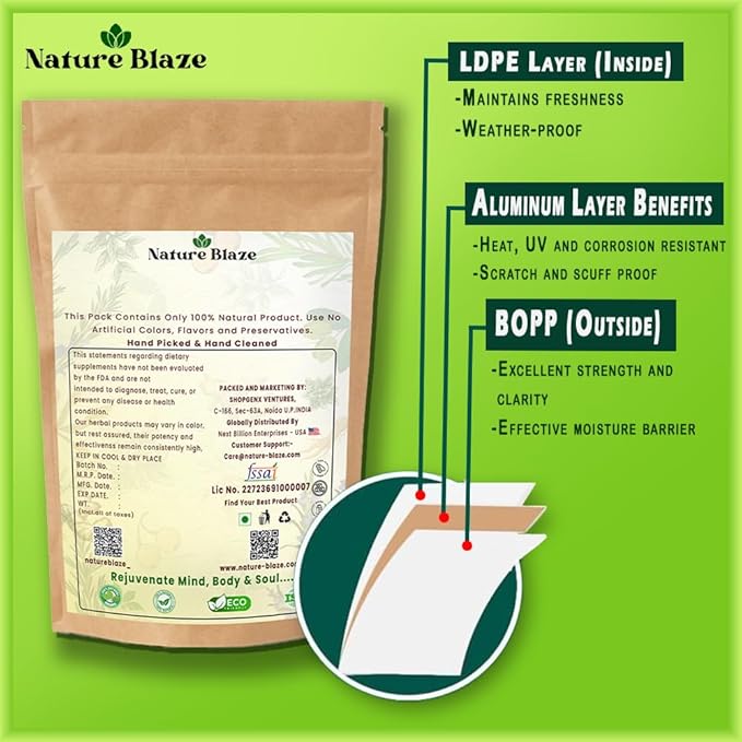 Nature Blaze Arjuna Powder | Terminalia Arjuna | Finely Ground Botanical Powder | No Additives, Preservatives, or Fillers | Traditional Ingredient | 200Gm / 7.0 Ounce