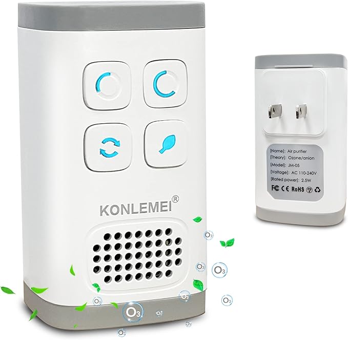 Ozone Air Purifier, Quickly Purifying Air and Eliminate Odor, Smoke in Pet Room, Bathroom, Kitchen, Shoe Cabinet, etc