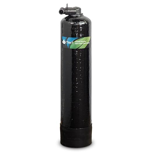 Water Softener Alternative | Salt-Free Water Conditioner | TAC Scale Prevention | 600,000 Gallon Capacity, 5-6 Year Life | Whole House Water Filtration System | Tier1