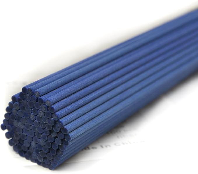 100 Pieces Fiber Reed Diffuser Replacement Refill Sticks (10" x 3mm, Blue)