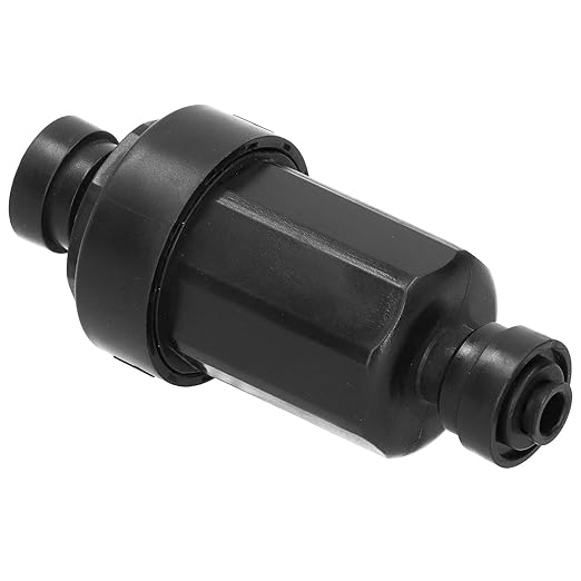 1/4in Irrigation Filter with Stainless Steel Strainer Quick Connect Filtration System for Courtyards Gardens Black 3.9x1.6in