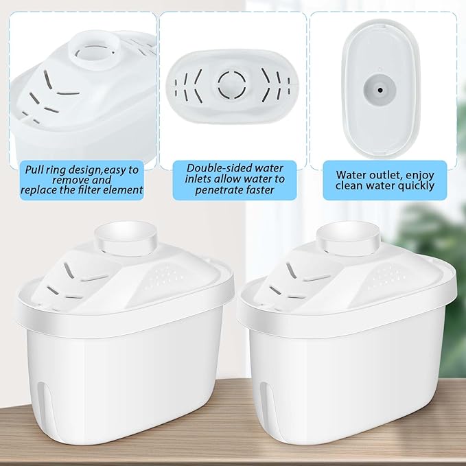 9 Pcs Alkaline Water Filter Replacement Alkaline Water Pitcher Replacement Cartridge for Improve Alkaline, Healthy Drinking Water