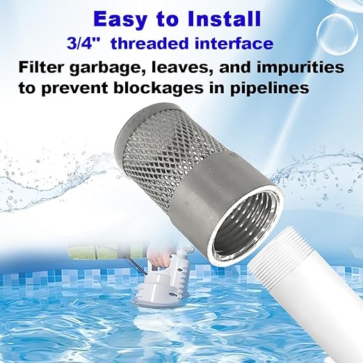 3/4" inch SUS304 Stainless Steel Filter Head with Internal Thread Diameter of 25mm Connected to DN20 3/4" Water Pipe Filter Used to Remove Debris and Reduce Solid Entry