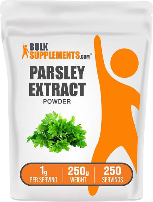 BulkSupplements.com Parsley Extract Powder - Parsley Supplement, Antioxidant Source, Herbal Supplement - Gluten Free, 1g per Serving, 250g (8.8 oz) (Pack of 1)