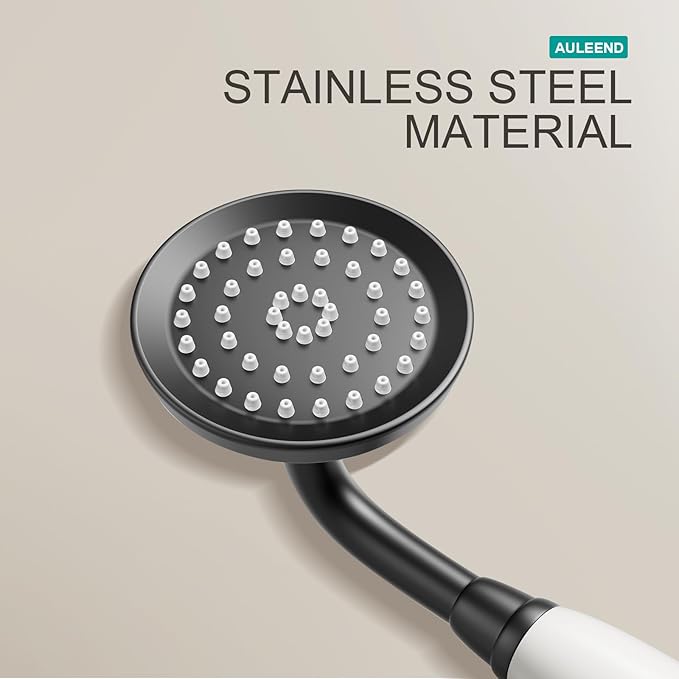 Shower Slide Bar Handheld Shower Head with Hose，shower slide bar,adjustable height shower head (C-retro, Matte Black)