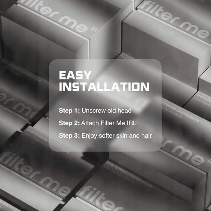 Black Filtered Showerhead - High-Pressure Shower Head with Advanced Water Filtration - Removes Chlorine & Impurities for Softer Skin & Healthier Hair - Easy to Install