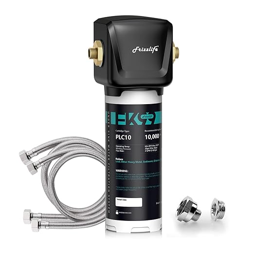 Frizzlife FK99 Under Sink Water Filter System, NSF/ANSI 53&42 Certified, Remove 99.99% Chlorine, Lead, Bad Taste&Odor, Direct Connect, 0.5 Micron, Under Counter Drinking Water Filter