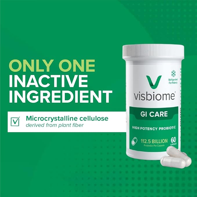 Visbiome® GI Care - High Potency Probiotic - 112.5 Billion CFU Live Probiotics, Original De Simone Formulation, Made in USA, 240 Capsules.