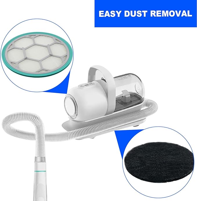 VideoPUP Replacement 2pcs HEPA Filter & 4pcs Sponges Kit Compatible with Neakasa/Neabot P1 Pro Pet Grooming Kit & Vacuum Cleaner