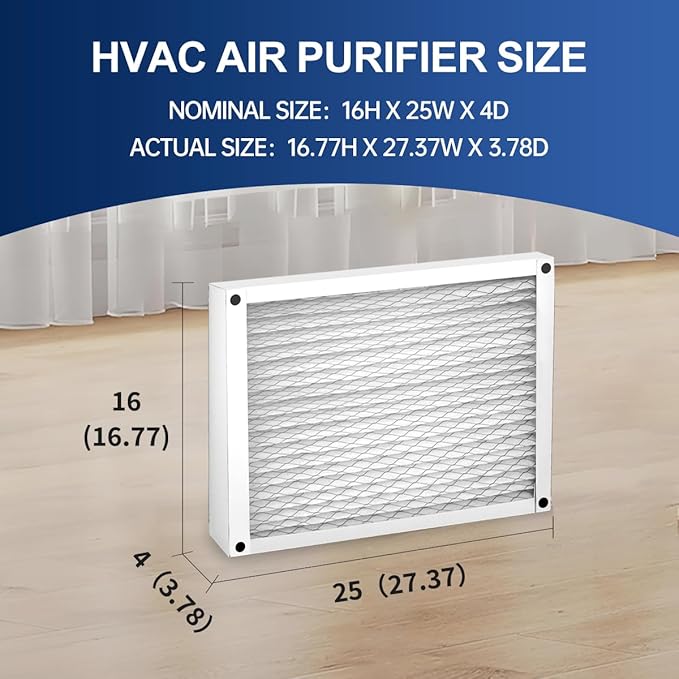 410 Replacement Air Filter MERV 11 16x25x4 for Air Purifiers Model 1410, 1610, 2140, 2400, 2410, 2416, 3410, 4400, or 2400 with Upgrade Kit 1413 Pleated HVAC AC Furnace Filter 2-Pack