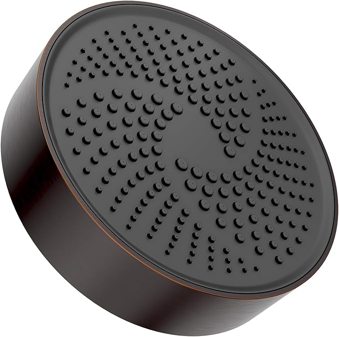AULEEND，high pressure shower heads，with Anti-Clog Rubber Jets - 360° Rotation Adjustable Shower Head -7.87inches (ORB)