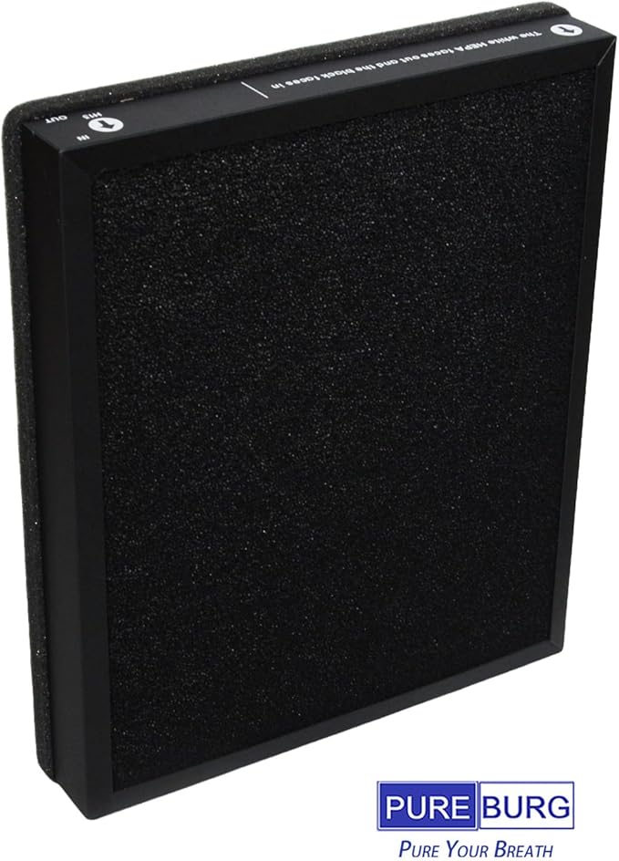 PUREBURG Replacement Filter Compatible with POMORON MJ005H Air Purifier,4-Pack H13 HEPA Activated Carbon 2-in-1 4-Stage Filtration