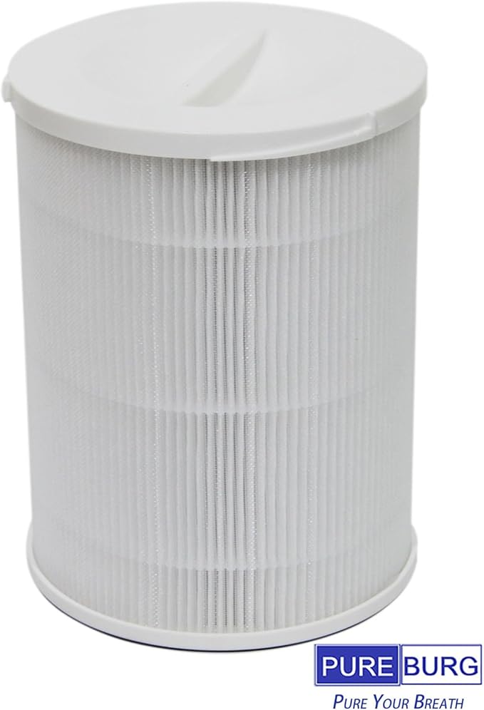 PUREBURG Replacement Filters Compatible with SilverOnyx KJ100F-Q01 KJ100F-Q02 (3-Speed,Portable with Strap) Air Purifier,2-Pack H13 HEPA 3-Stage Filtration Activated carbon