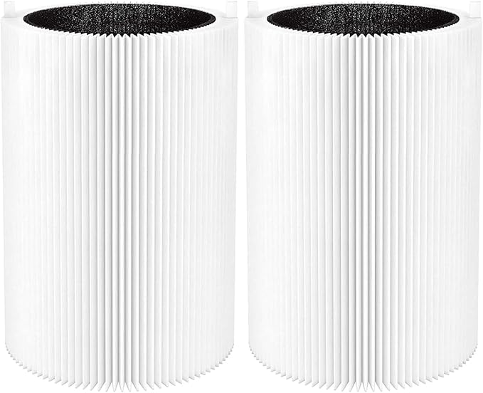 2 Pack Blue Pure 411 Filter Replacement Compatible with Blue Pure 411 Genuine, 411+, 411 Auto and MINI Air Purifiers, Package Include the 2 HEPA Filters and 2 Activated Carbon Filter