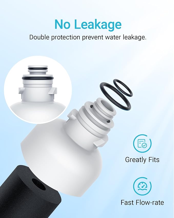 AQUA CREST 11032531 Replacement for Bosch® UltraClarity® Pro BORPLFTR50, 12033030 Refrigerator Water Filter, Compatible with 11025825, BORPLFTR55, B36CD50, B22CS50, B36FD50SNS, B36CT80SNS, 2 Pack