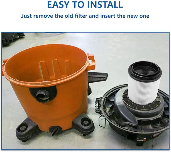 HEPA Vacuum Cleaner Replacement Filter Compatible with Shop-Vac 90398, 903-98, 9039800, 903-98-00 Hangup Wet/Dry Vacuum Cleaner Spares Cartridge Filter (Pack of 2+4)