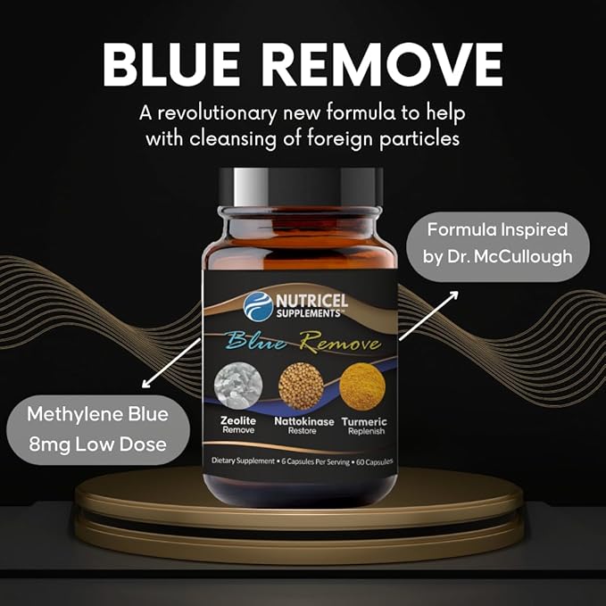 Methylene Blue Pharmaceutical Grade Capsules, with Added Micronized Zeolite, Nattokinase (Non-GMO), Turmeric, Bromelain, and NAC in Cleansing Formula Inspired by Dr. McCullough