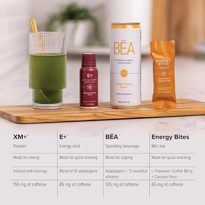 Isagenix XM+ - Natural Energy Support Drink Powder - Infused with Green Tea - Made with Shade-Dried Moringa Leaves - Individual Serving Packets (32 Servings)