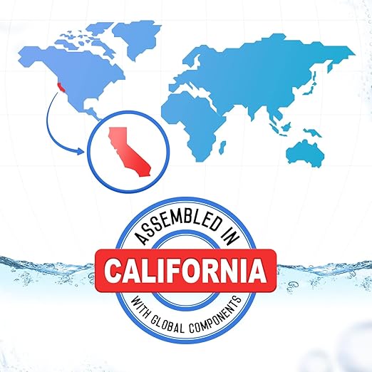 WECO TINY-50 Reverse Osmosis Water Filter System - Compact 4-Stage RO Filtration with TFC Membrane and Lead-Free Faucet - Includes Water Tank