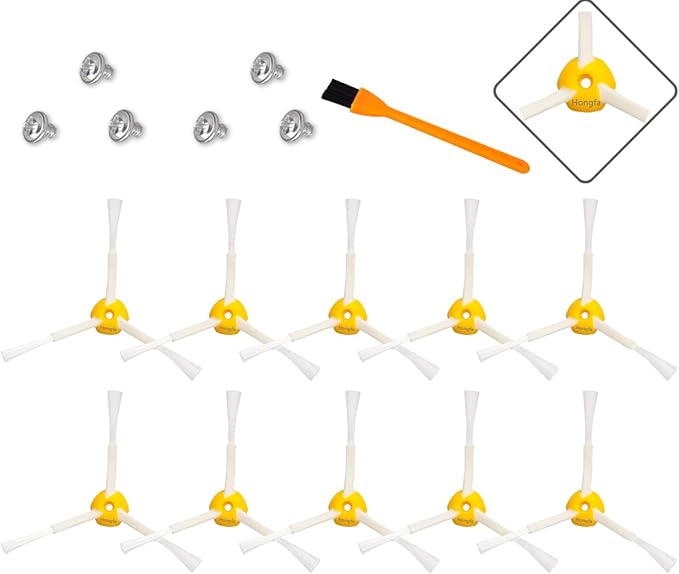 694 3-Armed Side Brush for i-Robot Roomba, 10 Pieces Replacement Accessories Parts for Roomba 650 690 614 550 760 780 (500 600 700 Series) Vacuum