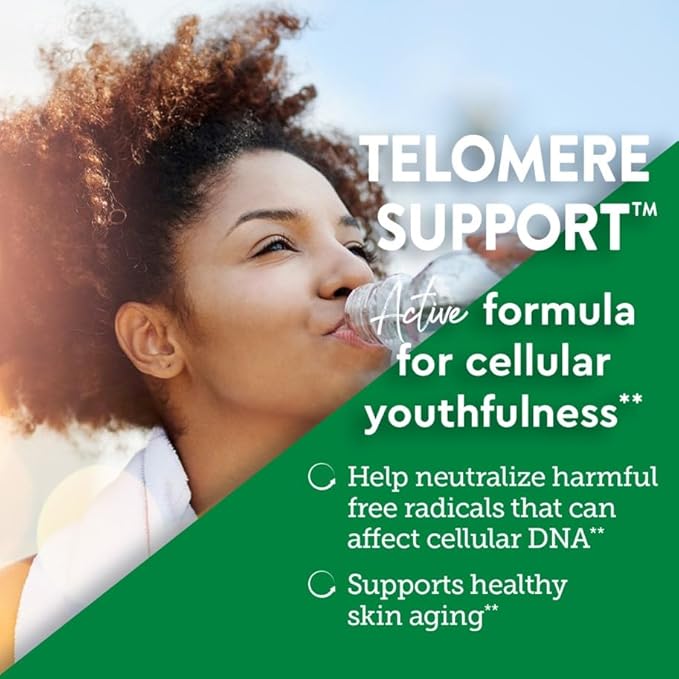 Country Life Ageless Theory Telomere Support- Certified Vegan and Gluten Free - Anti Aging Supplement - 60 Capsules - Resvinol Grape Extract - Immune & Cardiovascular Support