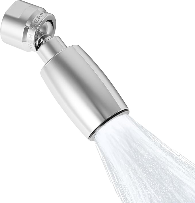 High Sierra Showerheads® - CLASSIC™ Solid Metal 1.25 GPM Award Winning, Ultra Low Flow Shower Head, Patented Nozzle Never Clogs - Polished Chrome Finish