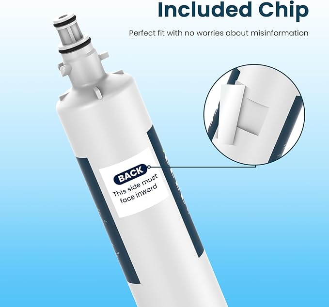 Crystala Filters Replacement for GE® RPWFE, RPWF (with CHIP) Refrigerator Water Filter, Compatible with WSG-4, WF277, GFE28GMKES, PFE28KBLTS, GYE22HMKES, DFE28JSKSS, GFE28GYNFS, GFD28GYNFS, 1 Pack