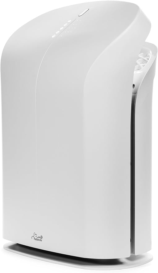 Rabbit Air, BioGS 2.0 Air Purifiers for Home Large Room, Ultra Quiet HEPA Air Purifier, Activated Carbon Filter Air Purifier for Mold, Dust, Smoke & Pet Allergies - Odor Eliminator - (SPA-550A White)