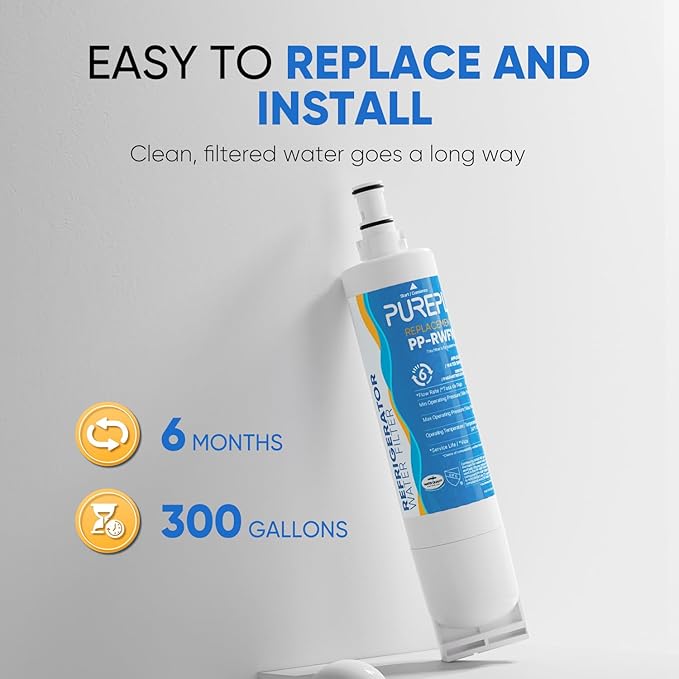 PUREPLUS 4396508 Refrigerator Water Filter, Replacement for EDR5RXD1, EveryDrop Filter 5, 4396510, 4392857, Kenmore 46-9010, 9085, LC400V, WF-NLC240V, RFC0500A, WF285, W10186668, 3Pack