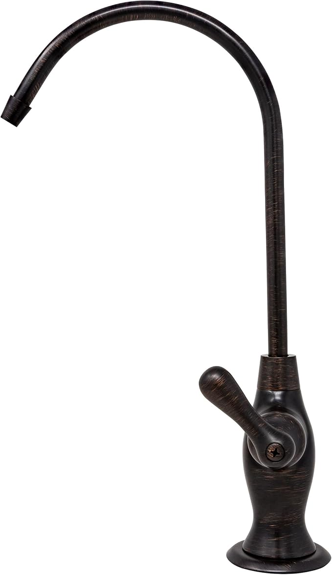 Non-airgap RO Faucet Reverse Osmosis Drinking Water Filtration System Water Dispenser Spout (Venetian Bronze). Vase Style with Faucet Wrench. NSF Certified.