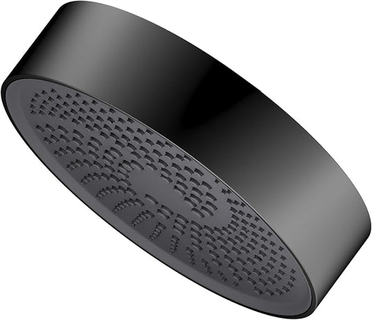 AULEEND，high pressure shower heads，with Anti-Clog Rubber Jets - 360° Rotation Adjustable Shower Head -7.87inches (Matte Black)