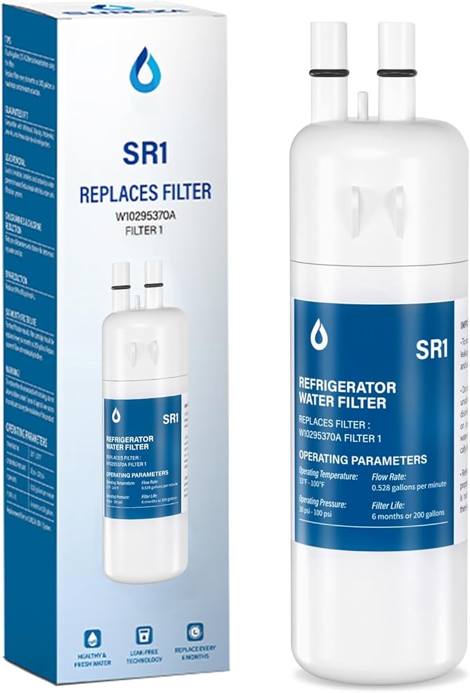 Water Filter Replacement, Compatible with W10295370A, EDR1RXD1, Filter 1, W10295370, P4RFWB, P8RFWB2L, 46-9930, 46-9081 (1 Pack)