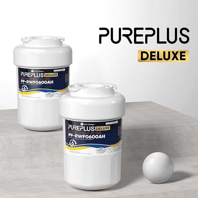 PUREPLUS PRO Refrigerator Water Filter Replacement for HDX FMG-1, PL-100, WFC1201, PC75009, RWF1060, RWF0600A, 469991 Refrigerator Cartridge, NSF/ANSI 53&42 Certified, 1Pack