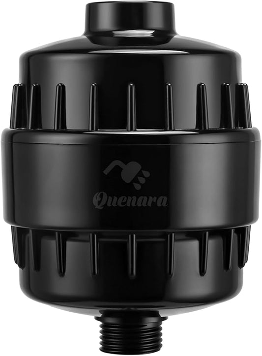 Shower Filter, 20-Stage Showerhead Filters, High Output Shower Head Filter for Hard Water, Water Softener Reduces Dry Skin, Dandruff, Eczema and Improves Skin, Hair and Nails, Black