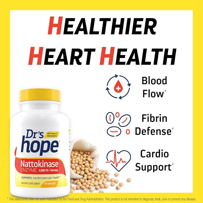 Nattokinase 2000 FU - Nattokinase Supplement Supports Cardiovascular Health and Healthy Blood Circulation - Non-GMO, Gluten-Free, 90 Veggie Capsules, Made in The USA