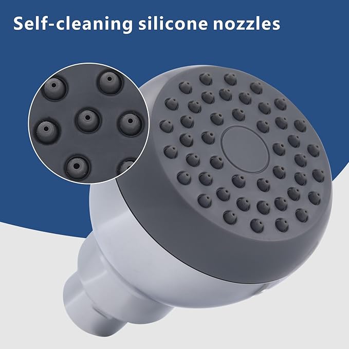 3" High Pressure Shower Head, Powerful Pressure Boosting Rain Showerhead, with Adjustable Swivel Brass Ball Joint for Relaxing and Comfortable Shower Experience (2Pack, Chrome)