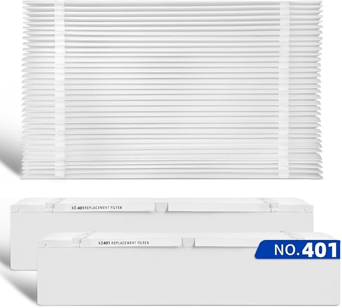 3 Pack 401 Replacement Filter Compatible with AprilAire 2400, Space-Gard 2400 Whole-House Air Purifier, MERV-10 Furnace Filter, 16x25x6 Air Filter