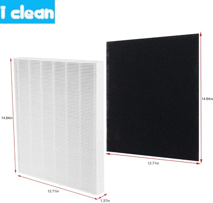 I clean Replacement Air Filter for Coway Airmega AP-1512HH and Airmega 200M Air Purifi-er, 2 Premium HEPA Filter and 4 Carbon Pre-Filters, Compared to Part # 3304899