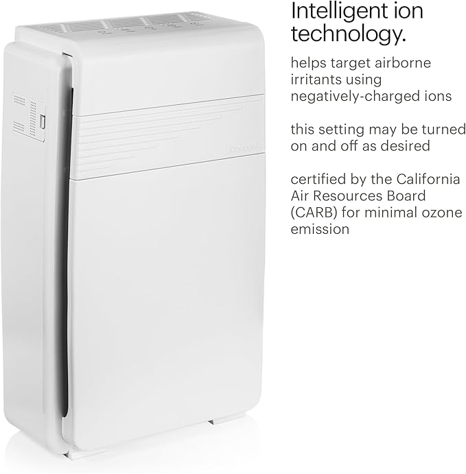 Brondell Horizon O2+ Air Purifier P200, 5 Stage Filtration System Filter and Intelligent Ion Technology – 560sf - CARB Certified