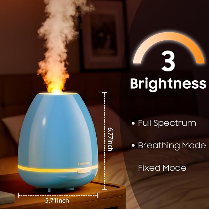 300ml Aromatherapy Scent Diffuser, 7 Color LED Auto Essential Oil Diffuser, Suitable for Pets, Home, Office, Yoga, 20H Long Lasting, Automatic Shutdown (Sky Blue)