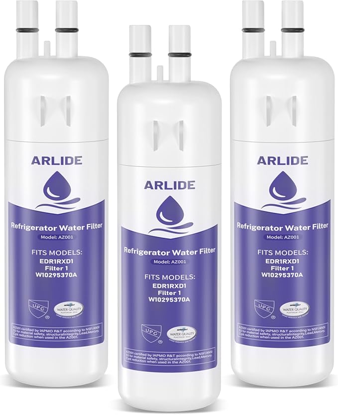 Water Filter Replacement for W10295370A, EDR1RXD1, Filter 1, W10295370, P4RFWB, P8RFWB2L, 46-9930, 46-9081 (3 Packs)