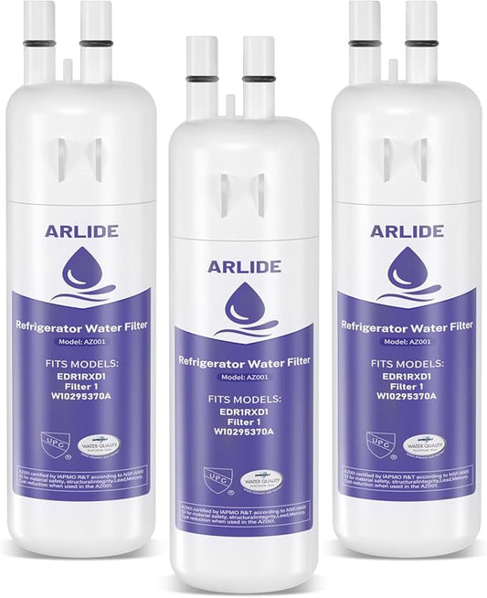Water Filter Replacement for W10295370A, EDR1RXD1, Filter 1, W10295370, P4RFWB, P8RFWB2L, 46-9930, 46-9081 (3 Packs)