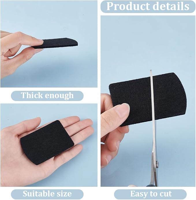 PH PandaHall 50pcs Essential Oil Pads Aroma Pads Unscented Refill Pad Essential Oil Diffuser Pad Replacement Perfume Pads for Room Humidifier Air Purifier Scent Diffuser Black, 2.8x1.8