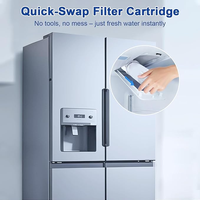 3 Pack ADQ73613401 Compatible with LG LT800P, LT800PC, ADQ736134, ADQ73613402, LSXS26326S, LSXS26366S, LMXS30776S, LSXS26366D, LMXC23746S, 46-9490, Refrigerator Water Filter Replacement